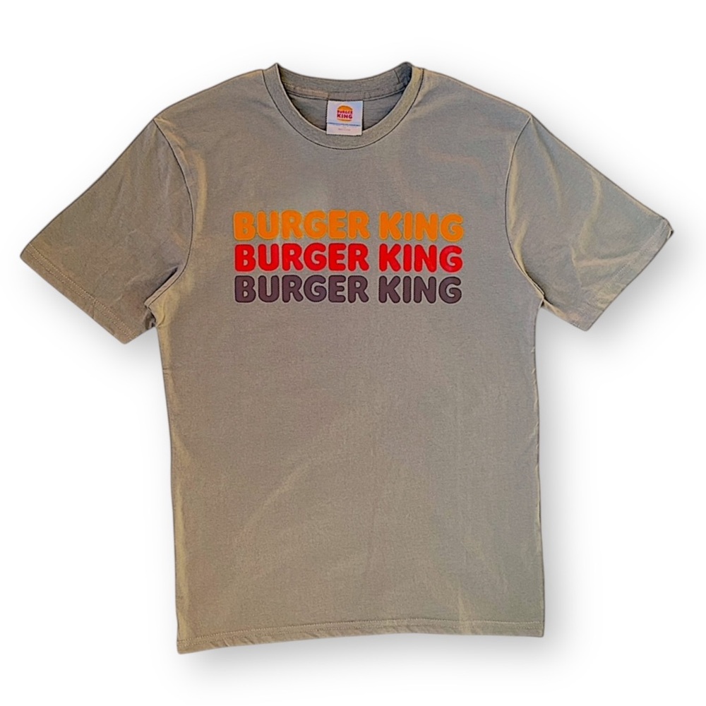 Vintage Burger King Logo Tee in Brown with Retro Print